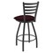 Holland Bar Stool Co 25" Swivel Counter Stool, Pewter Finish, Canter Bordeaux Seat X410 - alternate 2